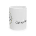 Inspirational Floral Wreath Ceramic Mug – Script Name Personalized 11oz/15oz