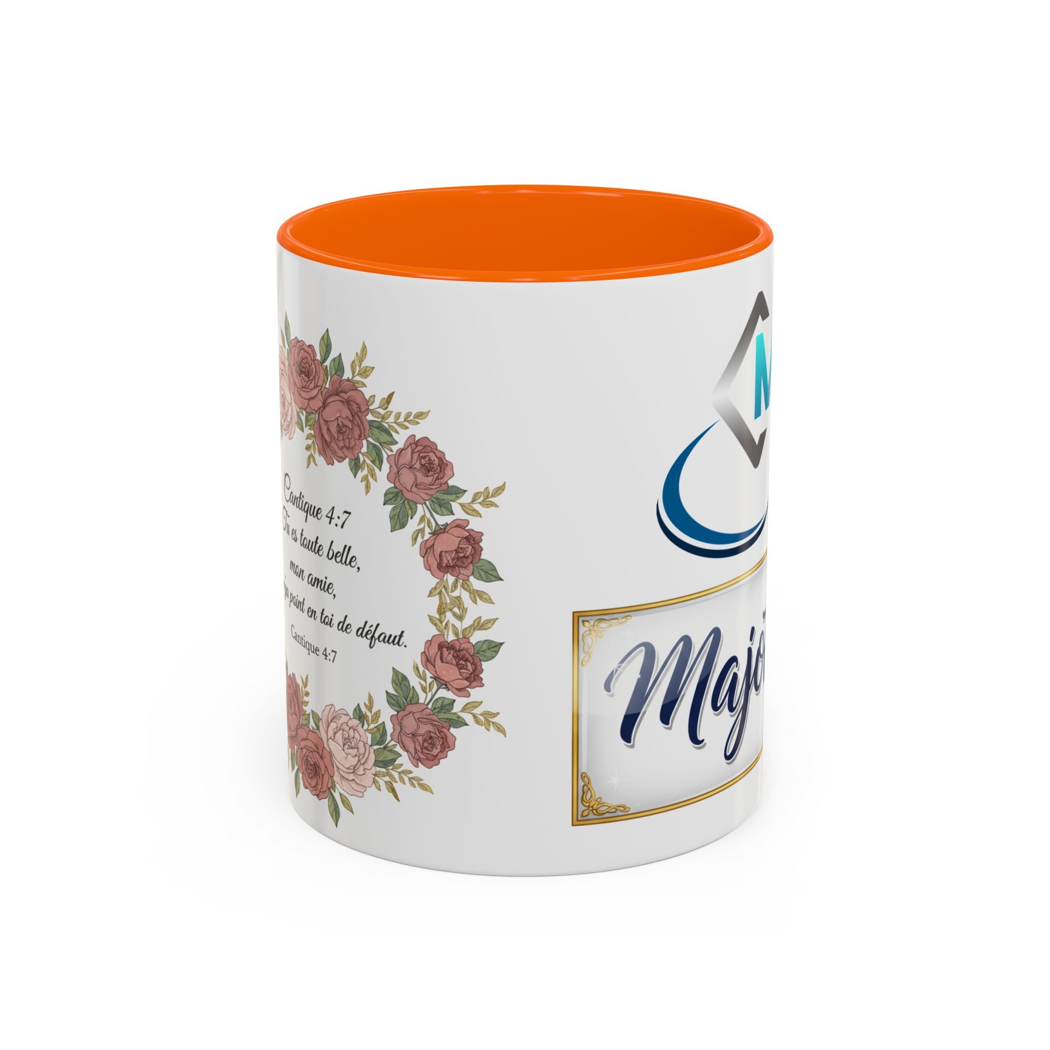 Majota Logo Accent Coffee Mug — Personalized Floral Accent 11/15oz