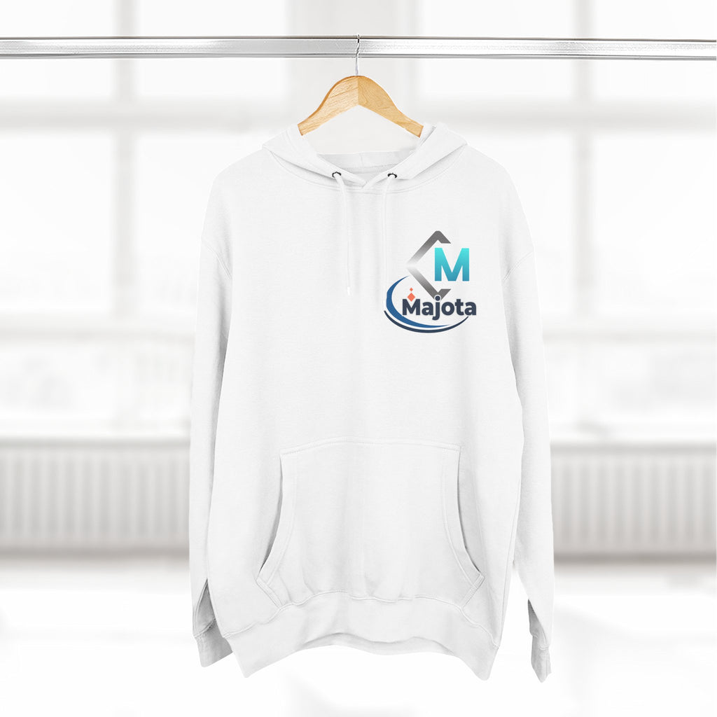 Majota Logo Hoodie – Lightweight White Fleece Pullover