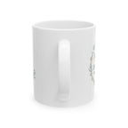 Inspirational Floral Wreath Ceramic Mug – Script Name Personalized 11oz/15oz