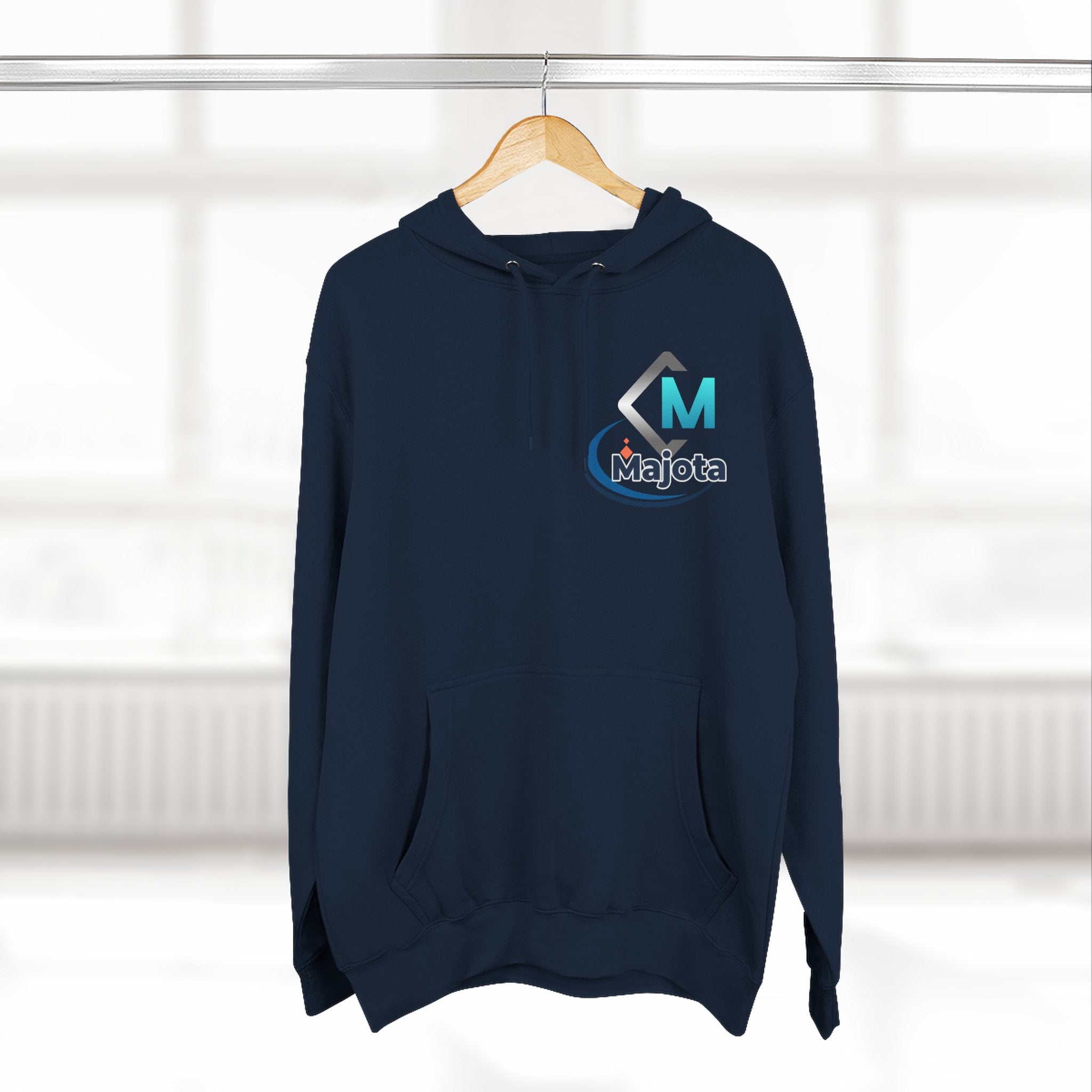 Majota Logo Hoodie – Lightweight White Fleece Pullover
