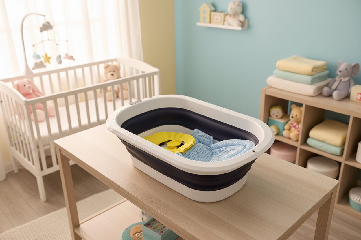 Foldable baby bathtub