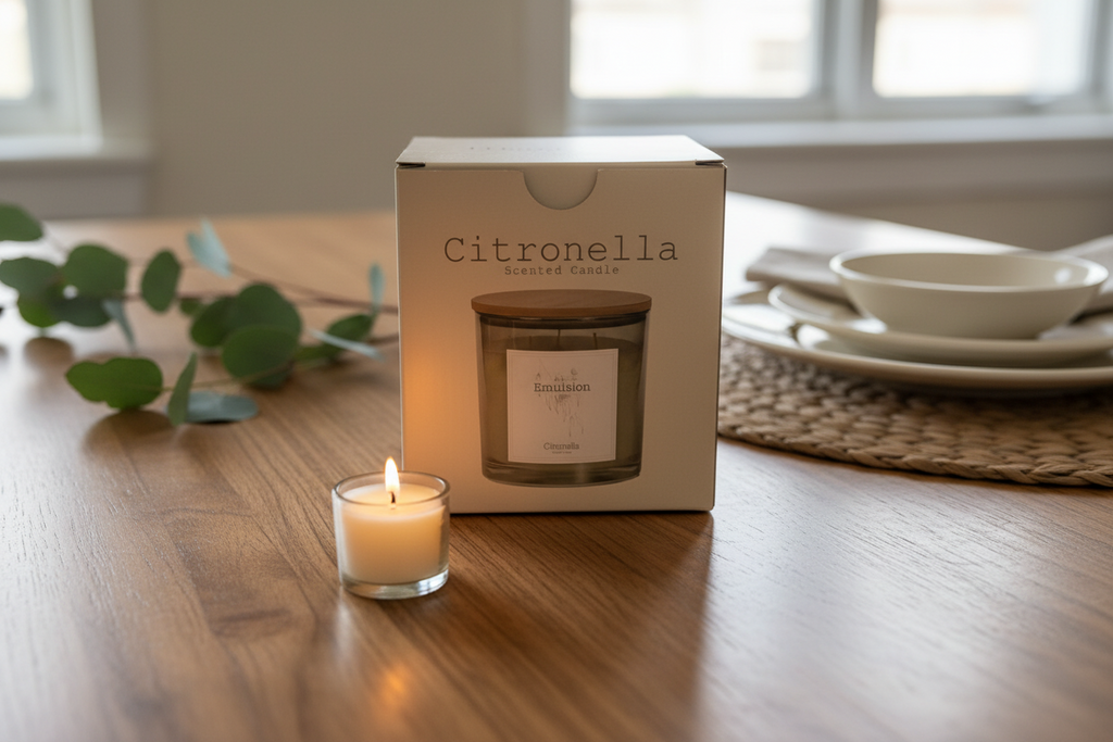 Emulsion citronella scented candle