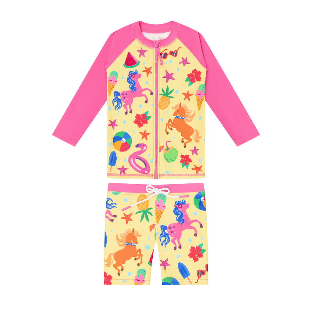 The 'Seaside Pony' 2-Piece Swim Set
