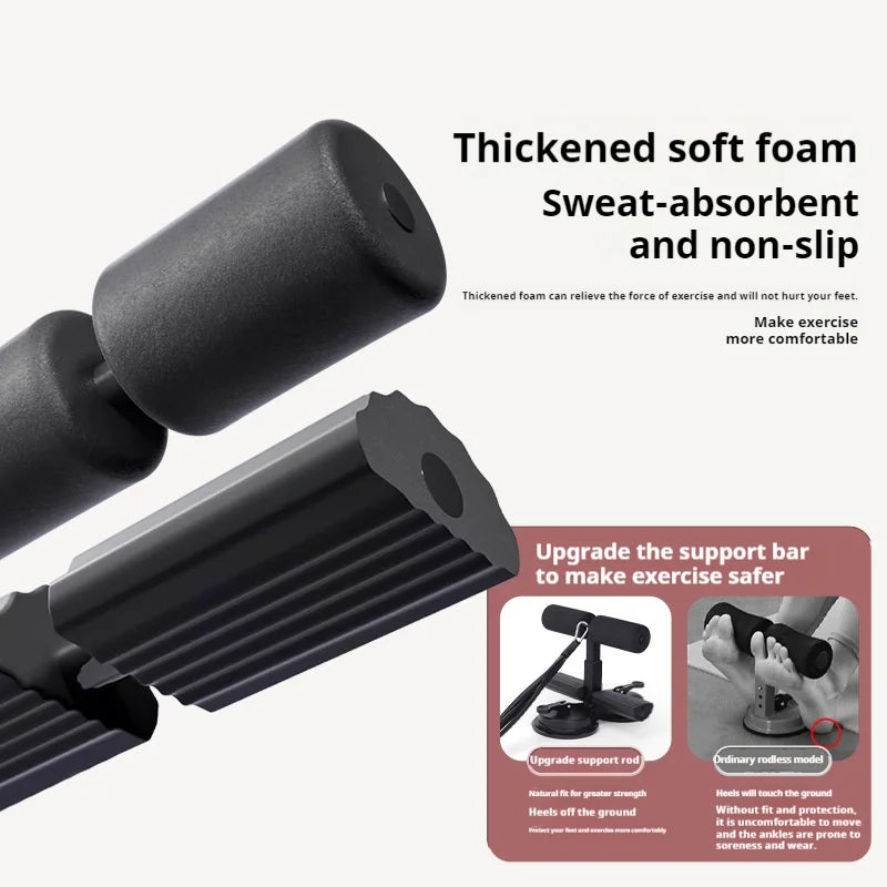 Gray Ab Training Auxiliary Device, Ab Trainer Auxiliary Machine with Bands, Multi-Functional Adjustable Ab Trainer Equipment, Ab Trainer Auxiliary Equipment for Home & Gym