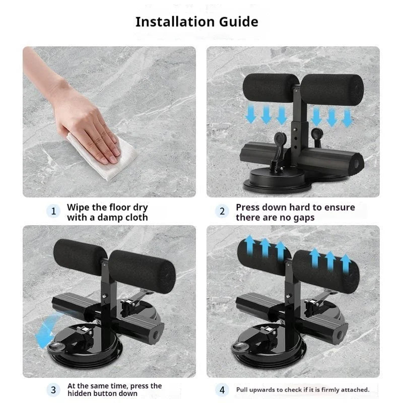 Gray Ab Training Auxiliary Device, Ab Trainer Auxiliary Machine with Bands, Multi-Functional Adjustable Ab Trainer Equipment, Ab Trainer Auxiliary Equipment for Home & Gym