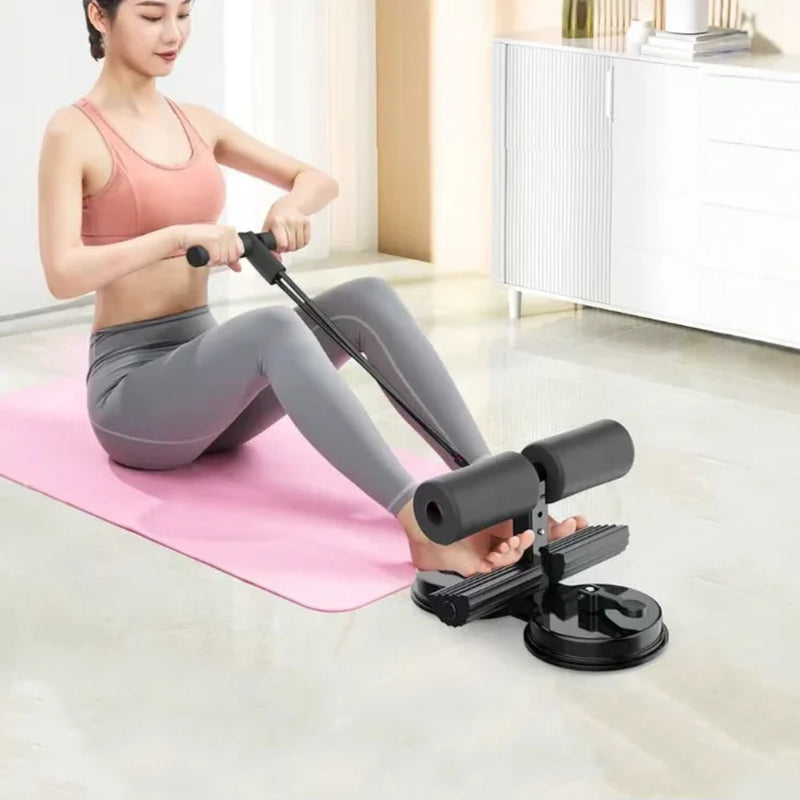 Gray Ab Training Auxiliary Device, Ab Trainer Auxiliary Machine with Bands, Multi-Functional Adjustable Ab Trainer Equipment, Ab Trainer Auxiliary Equipment for Home & Gym
