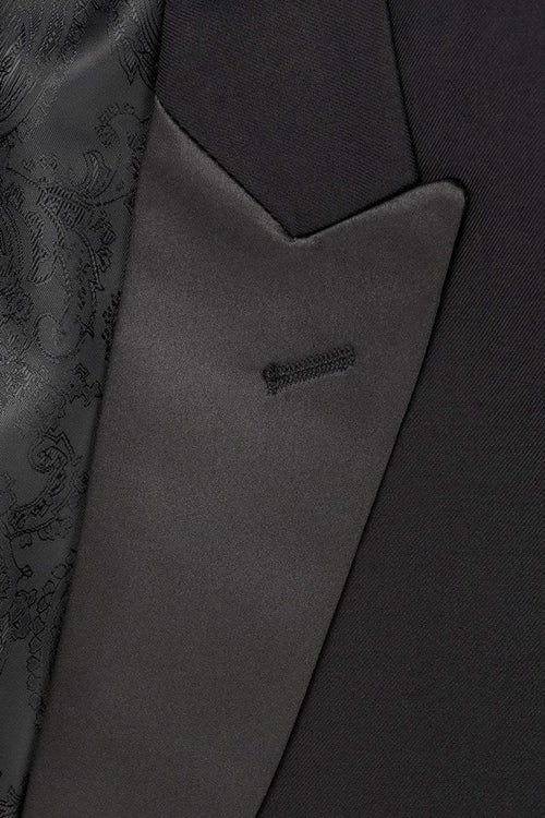 "Milan" Black Tuxedo Jacket Peak (Separates)