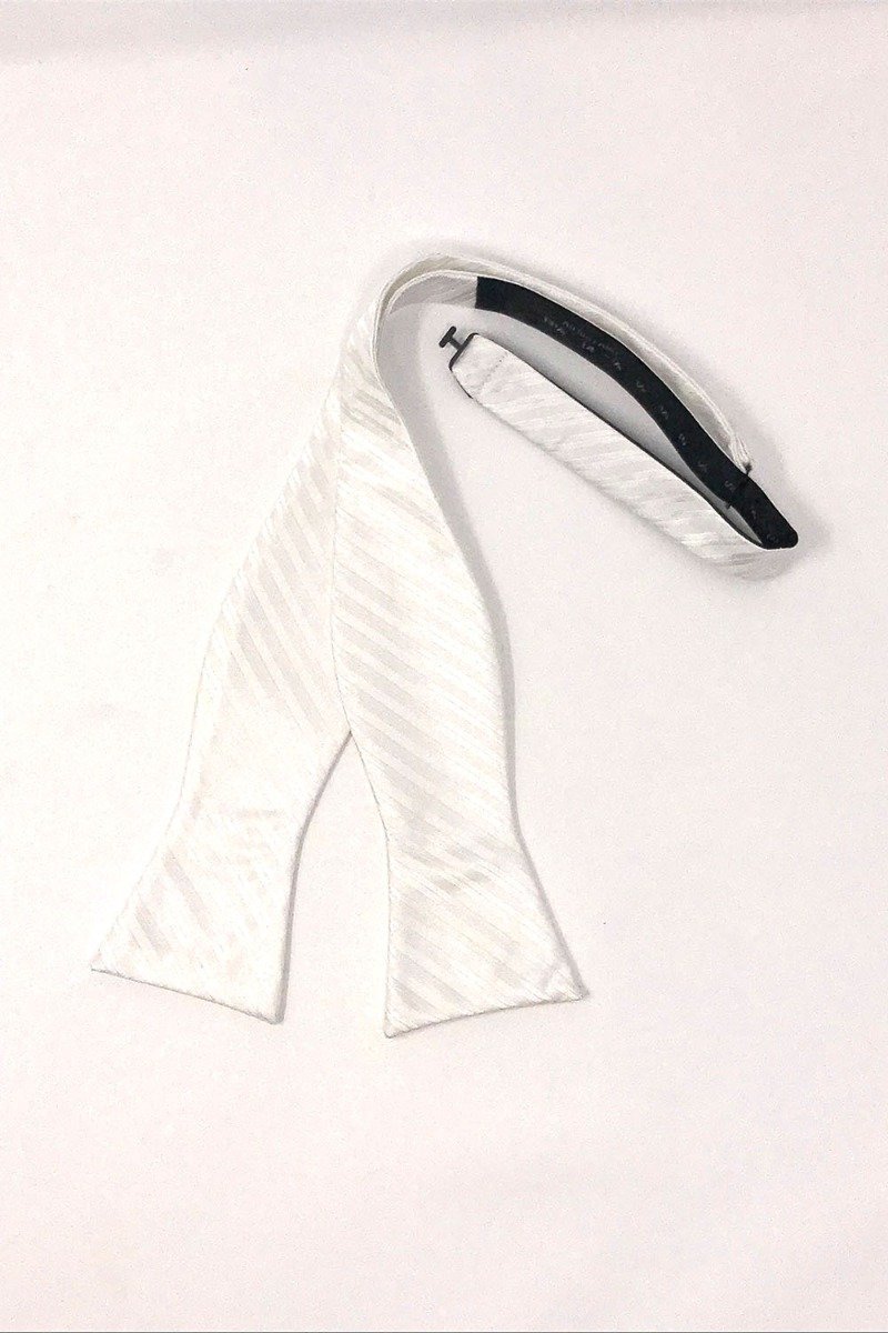 Newton Stripe Bow Tie Self Tie